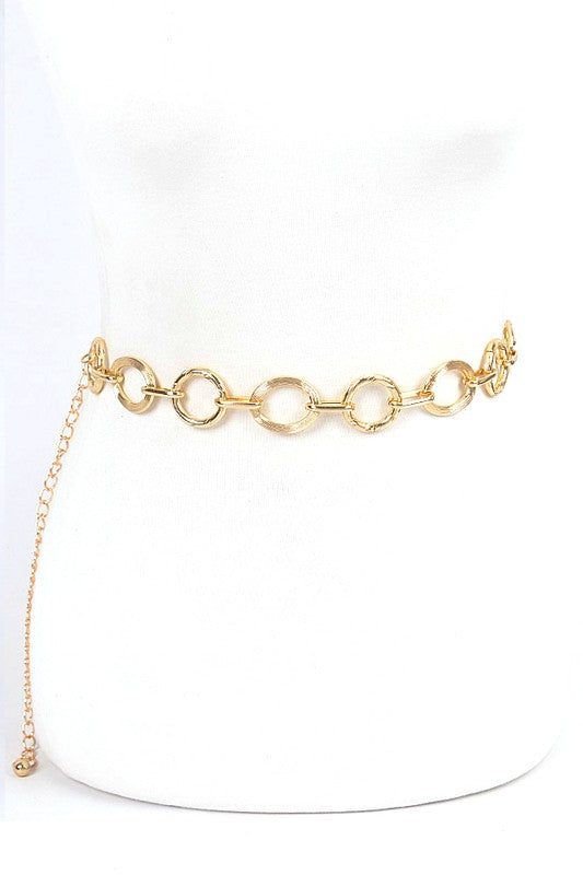 NEW MIXED RING GOLD CHAIN BELT
