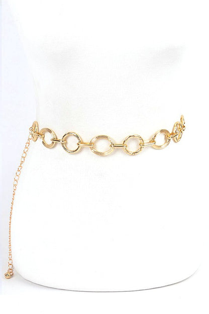 NEW MIXED RING GOLD CHAIN BELT