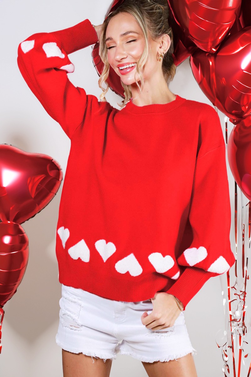 NEW VALENTINE CLASSIC SWEATER (RED)