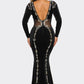 VELVET MESH RHINESTONE EMBELLISHED (BANJUL)
