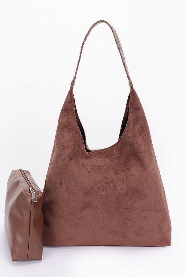 NICOLE SUEDE BAG (BROWN)