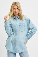 YUKON DENIM SHIRT - LIGHT  WASH (RISEN)