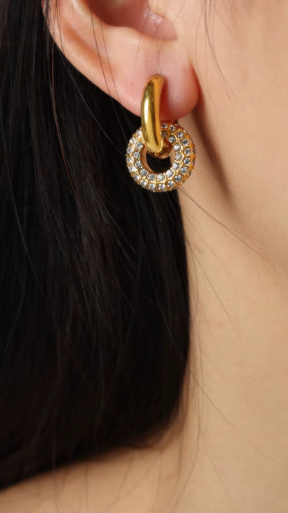 NEW DOUBLE HOOP EARRING (GOLD) | TARNISH RESISTANT