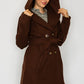 HALLIE HOODED DRESS COAT (BROWN)