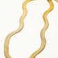 NEW JULIANA 18K GOLD NON-TARNISH FLAT BOLD SNAKE CHAIN NECKLACE (PRE-ORDER)