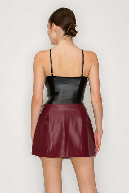 ELSIE LEATHER BODYSUIT