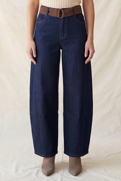 MIAMI BARREL JEANS (DARK WASH)
