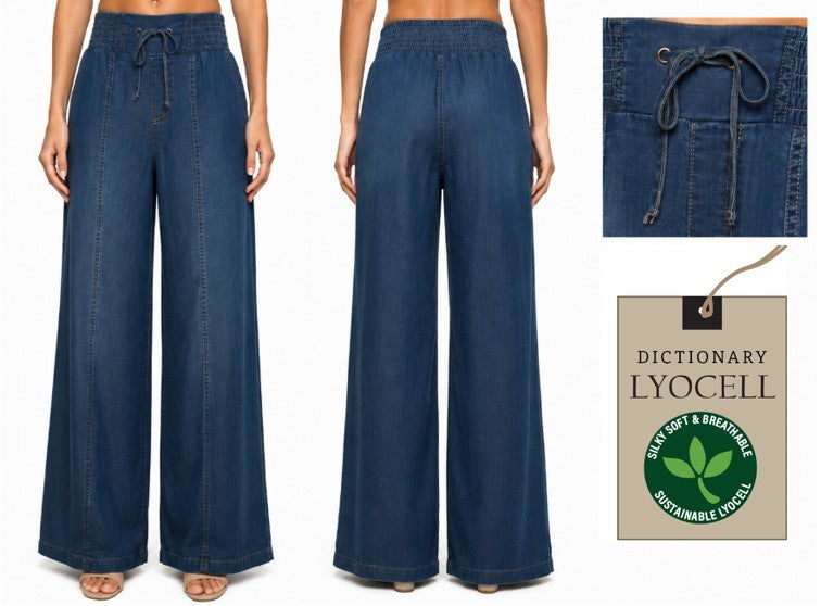 KARINA STRETCH TENCEL PANTS (DARK BLUE)