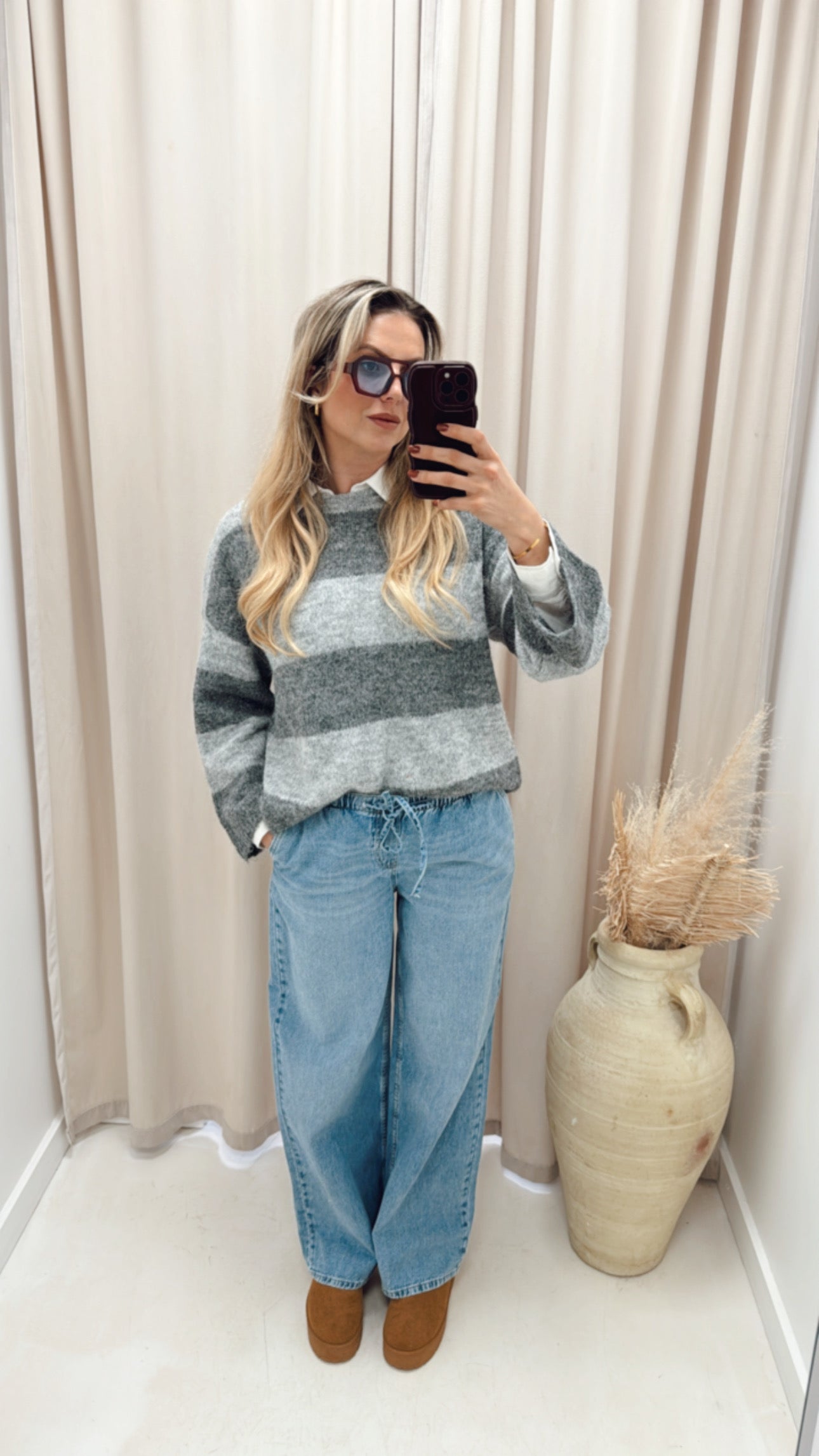 JAY PULL UP DENIM PANT