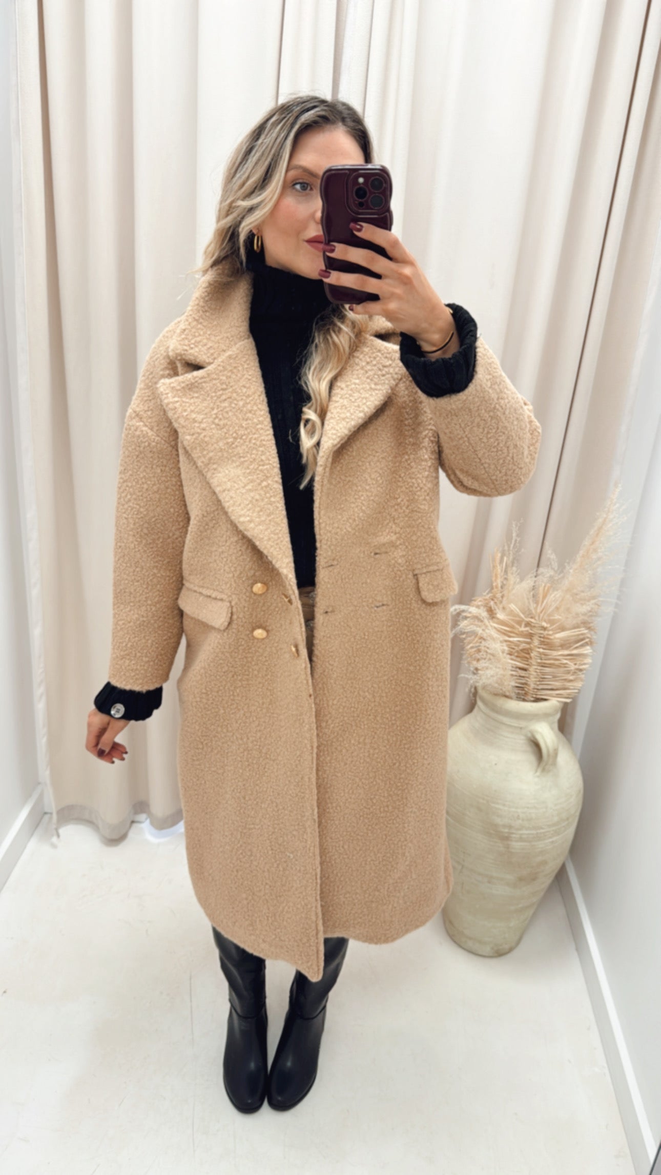 ANASTASIA TEDDY COAT (LATTE')