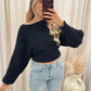 ARLA RIBBED SWEATER (BLACK)