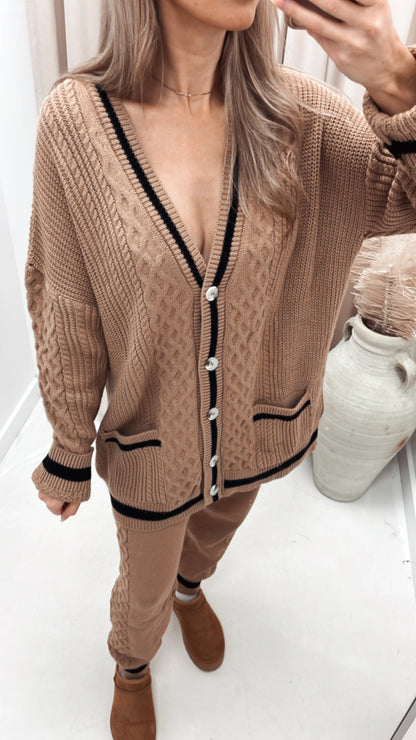 ISABELLE  KNIT LUX LOUNGE SET (CAMEL)