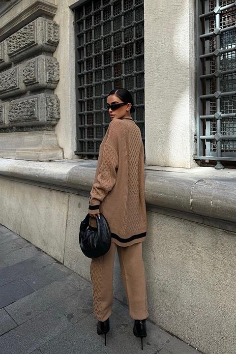 ISABELLE  KNIT LUX LOUNGE SET (CAMEL)