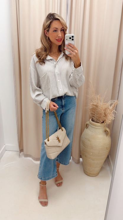 WOVEN STRIPE BUTTON DOWN SHIRTS
