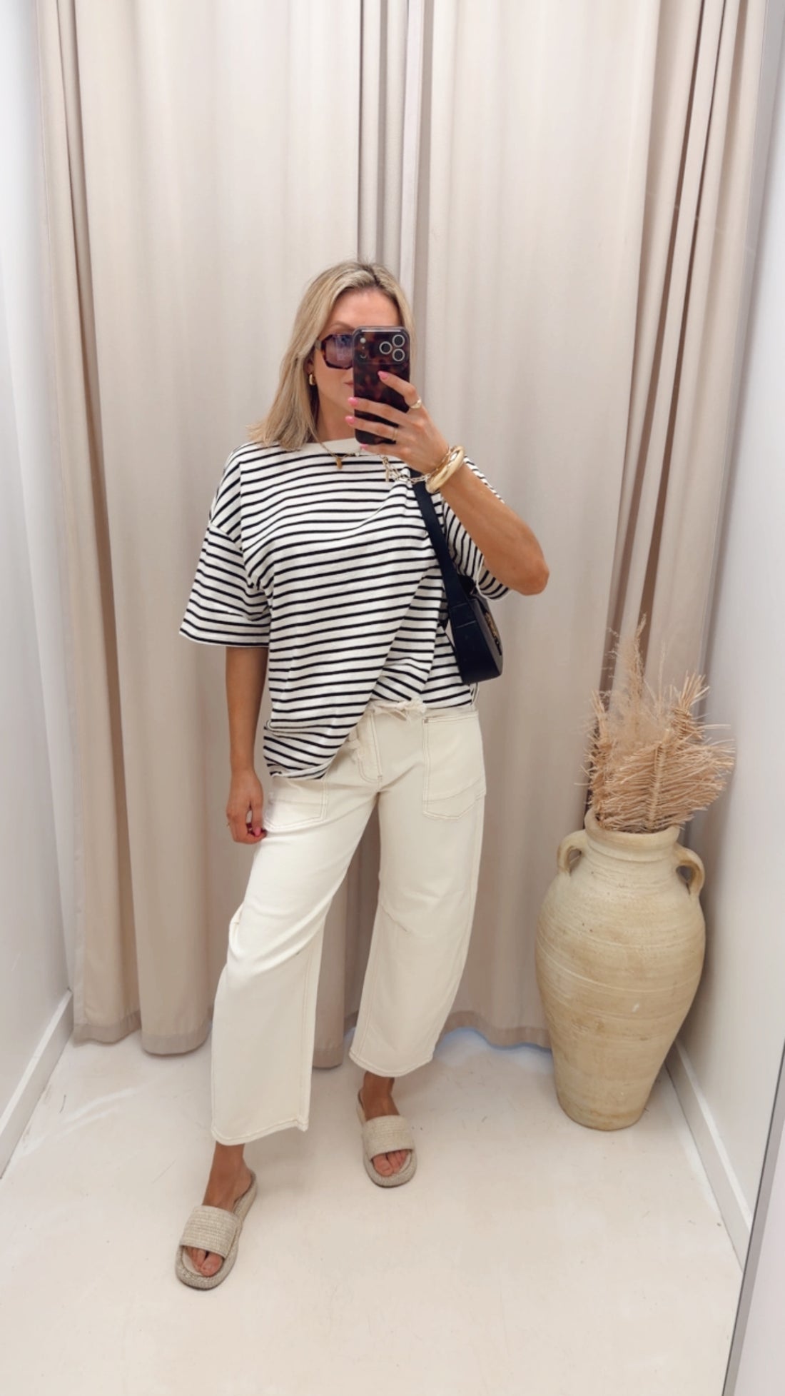 STAPLE STRIPED OVERSIZED TEE