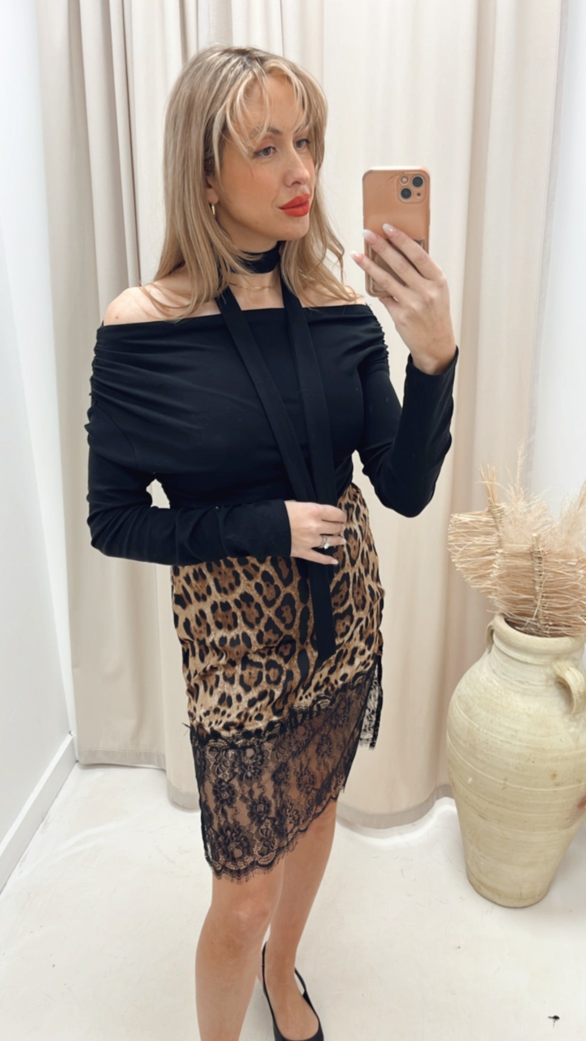 CLARISSA OFF-SHOULDER TOP WITH SCARF