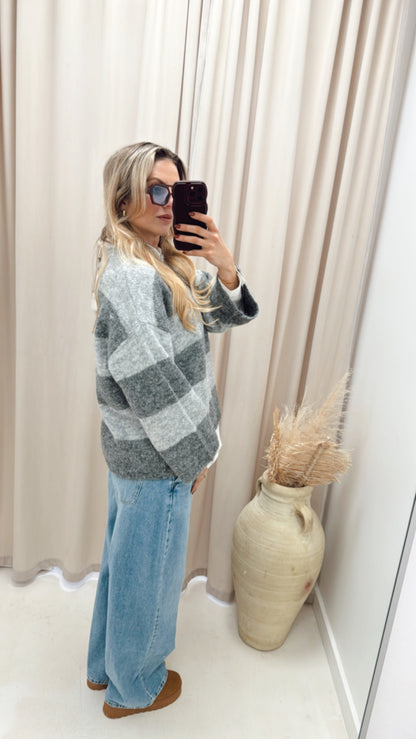 SUTTON STRIPED SWEASTER | NOISY MAY