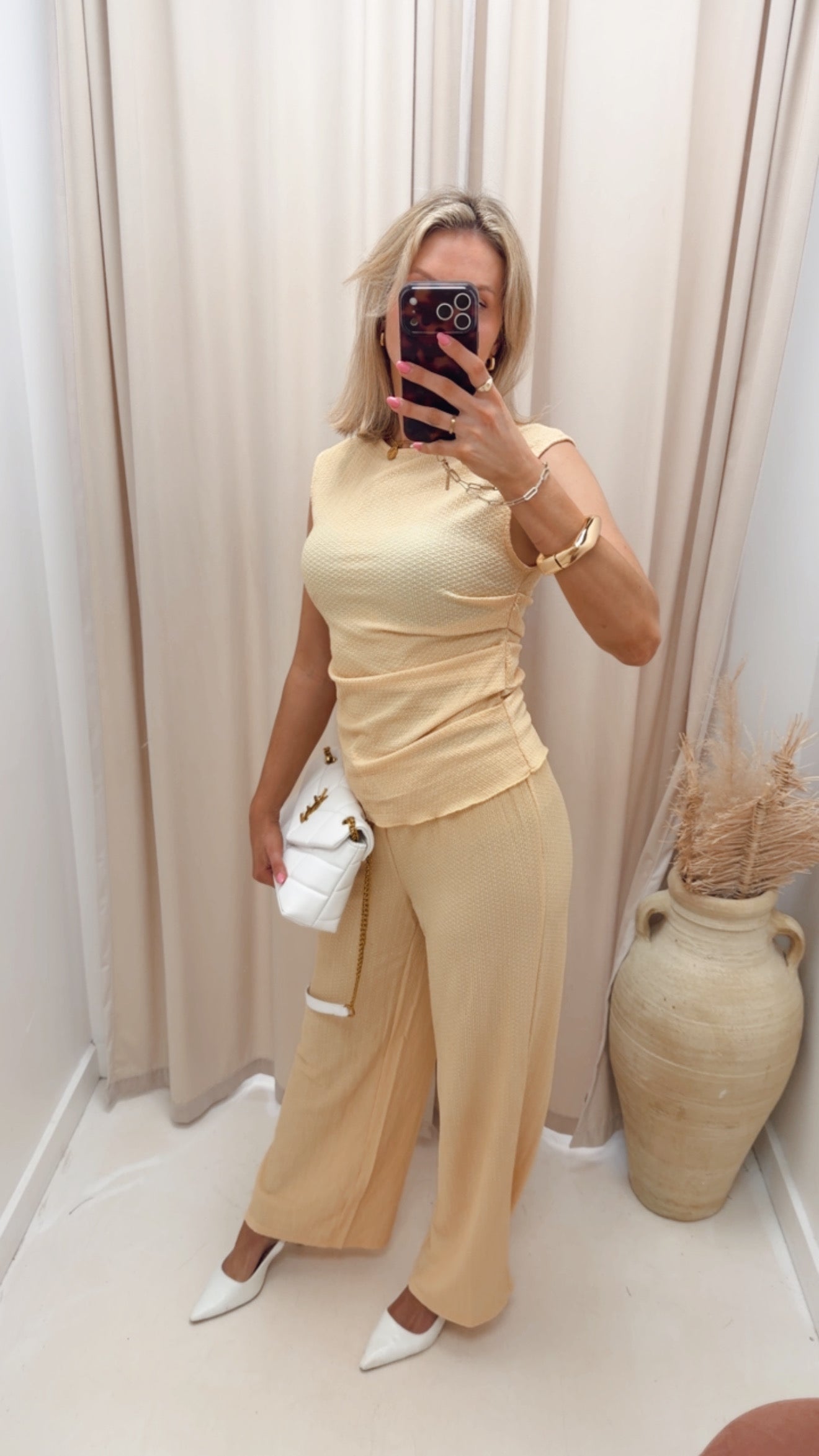 DAISY TWO PIECE PANT SET (BUTTER YELLOW)