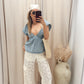 ALBA LACE CARGO WIDE LEG LACE PANT