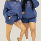 VELENZIA HOODIE & SWEAT SET (BLUE) |+ CURVY