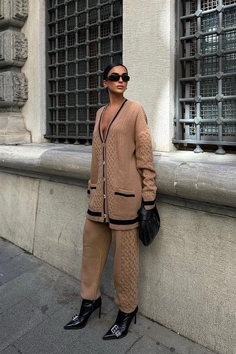 ISABELLE  KNIT LUX LOUNGE SET (CAMEL)