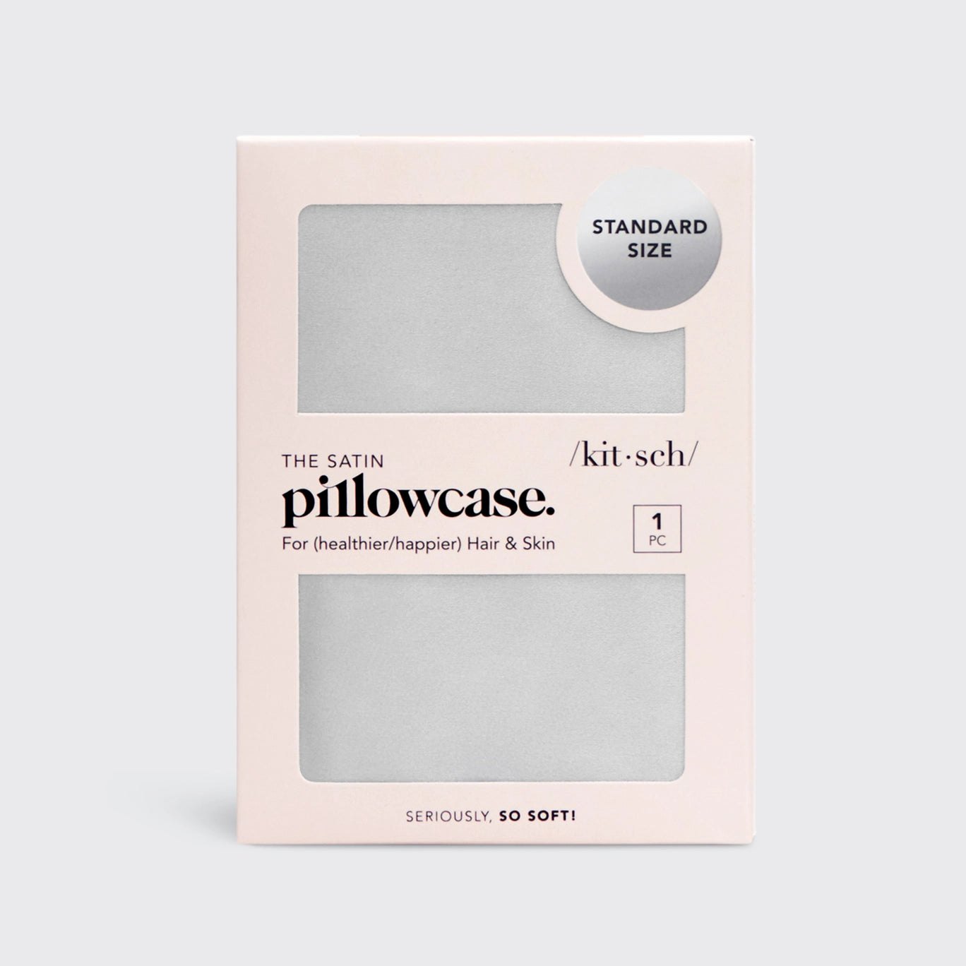 SATIN PILLOWCASE SILVER | KITSCH