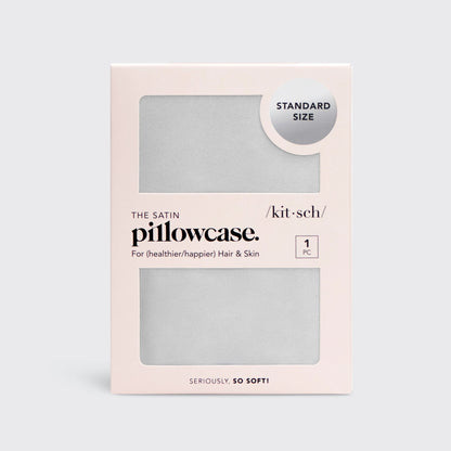 SATIN PILLOWCASE SILVER | KITSCH