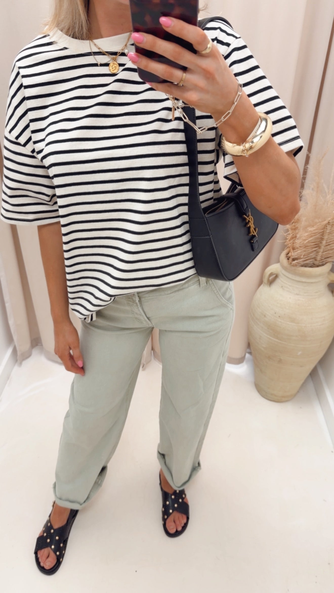SAGE TUMMY CONTROL SLOUCHY ANKLE BAGGY PANTS