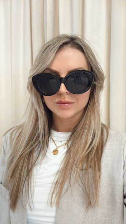 NEW MEGAN SUNGLASSES (BLACK) | SHADY LADY