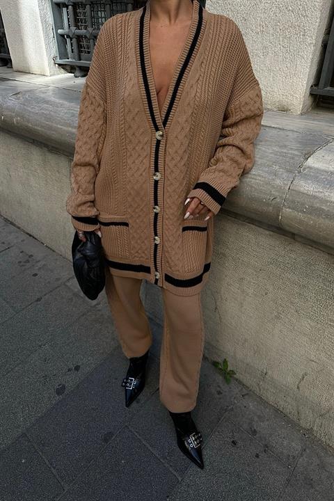 ISABELLE  KNIT LUX LOUNGE SET (CAMEL)