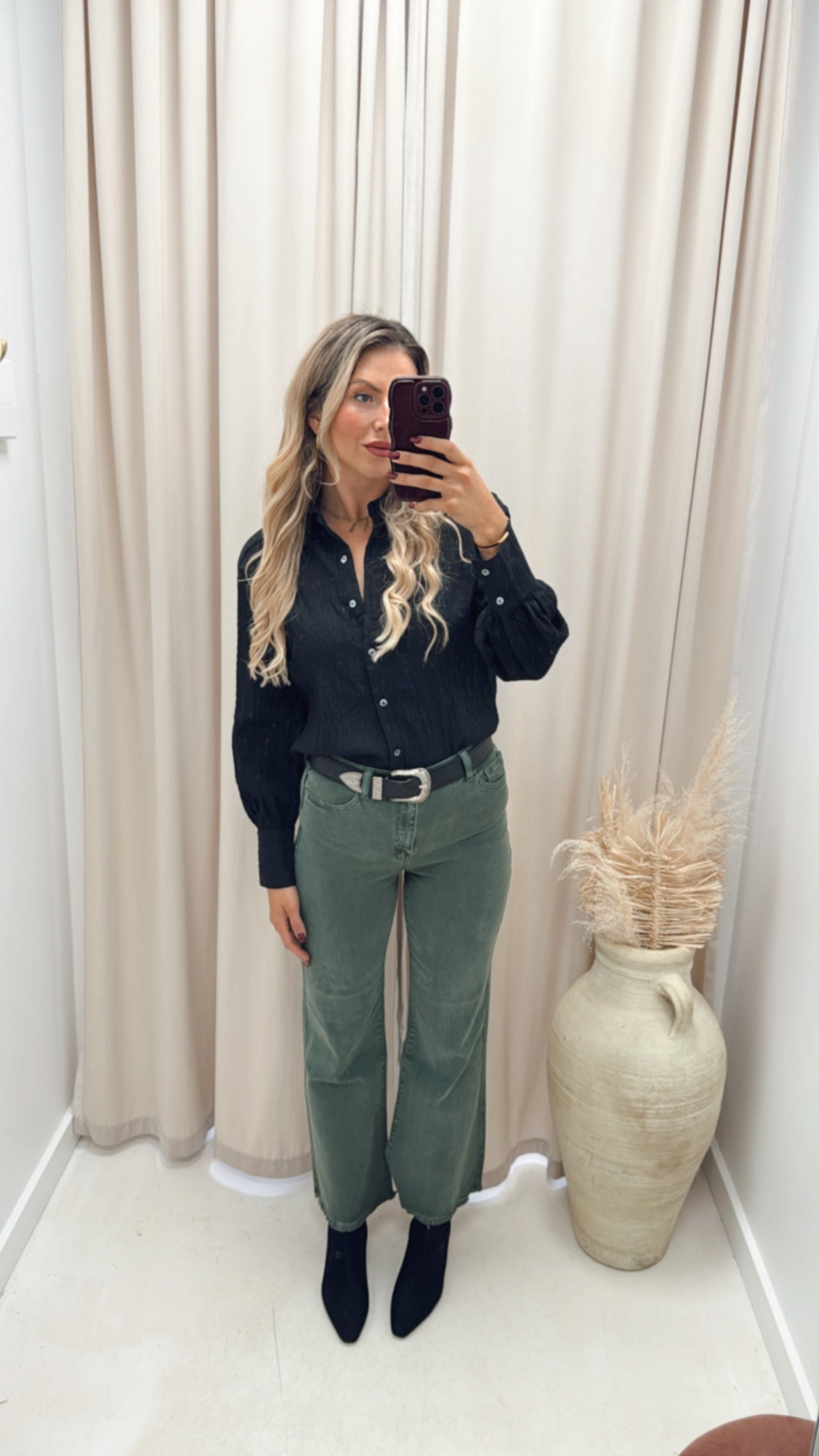WILLOW DENIM BOOTCUT JEAN  (OLIVE)