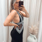 VELVET HALTER GOWN