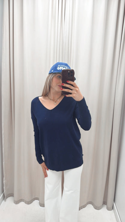 NEW LAYLA SWEATER (NAVY) | BEST SELLER
