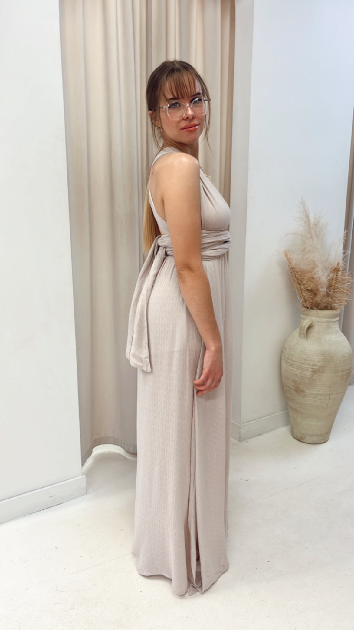 NEW KHALECI MAXI DRESS (TAUPE)