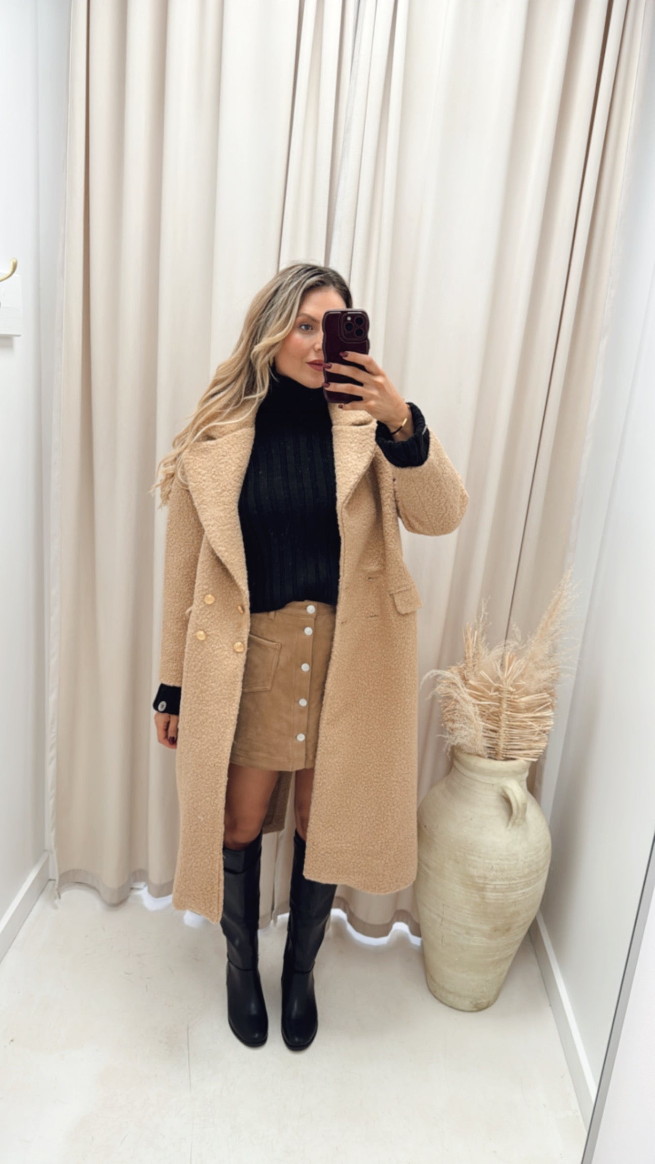 ANASTASIA TEDDY COAT (LATTE')