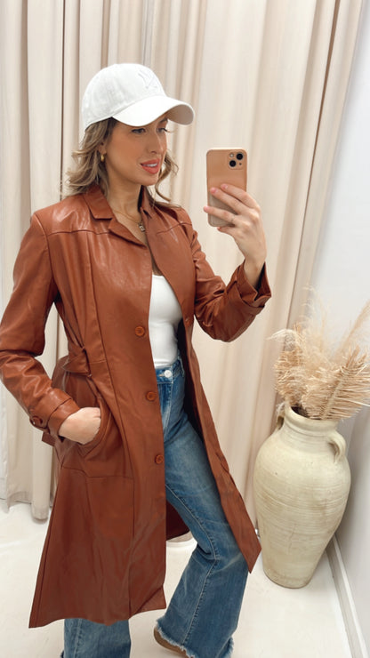 NEW NATALIA TRENCH COAT (COGNAC)