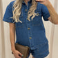 MORGAN TWO PIECE DENIM SHORT SET