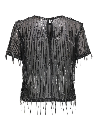 ONLSPACY SS SEQUINS TOP WVN | ONLY