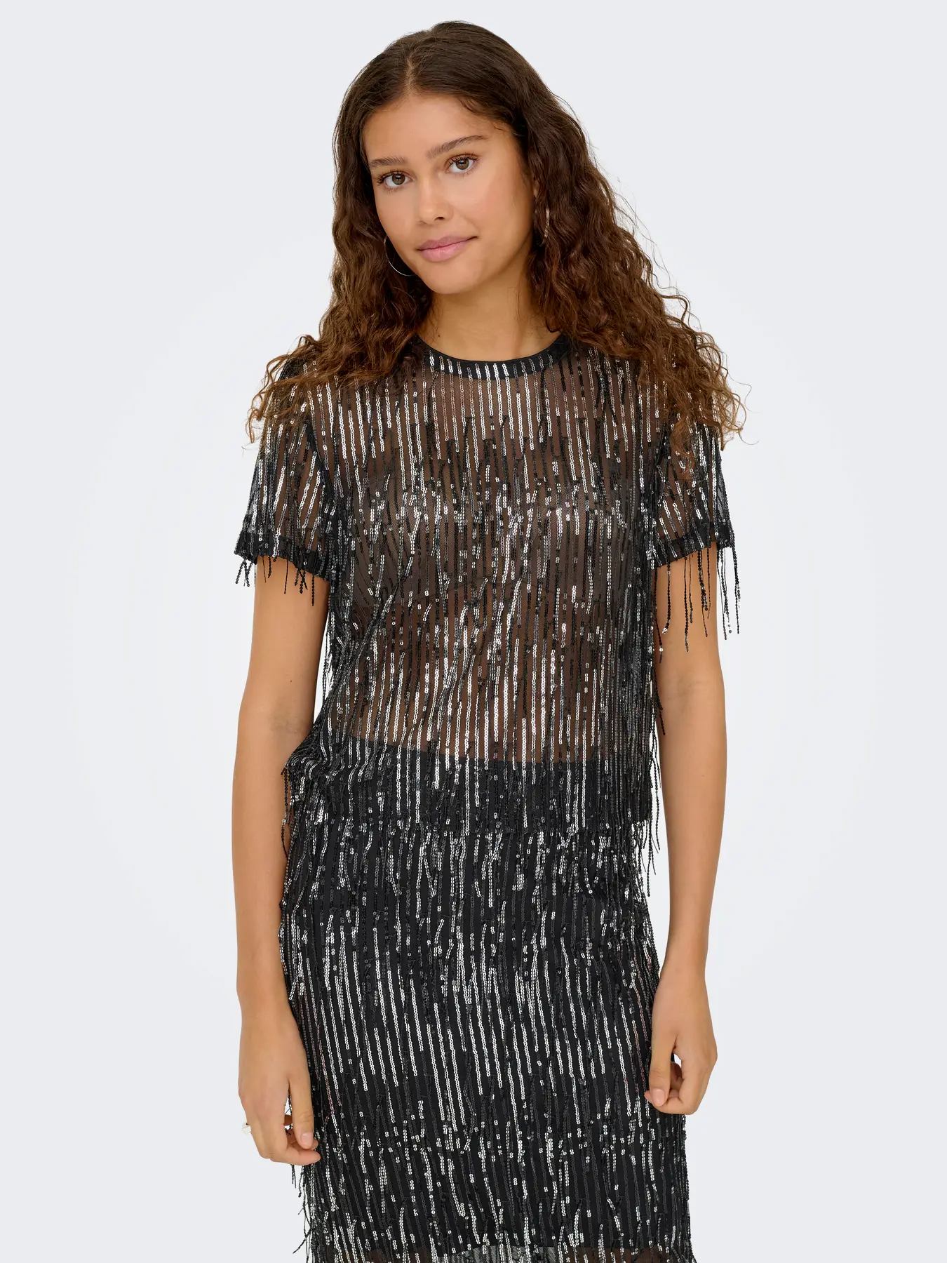 ONLSPACY SS SEQUINS TOP WVN | ONLY