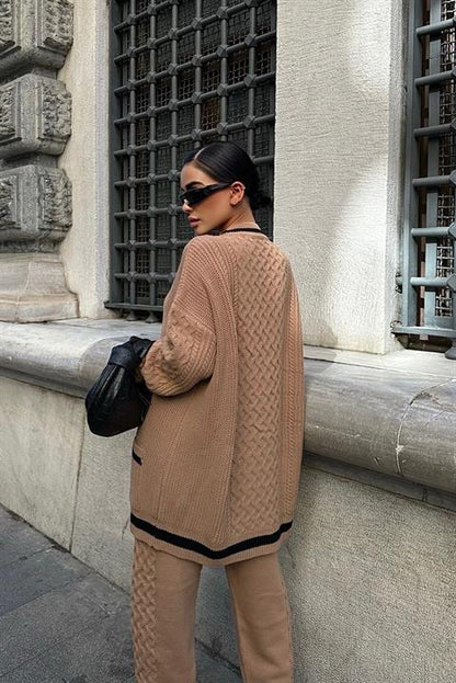 ISABELLE  KNIT LUX LOUNGE SET (CAMEL)