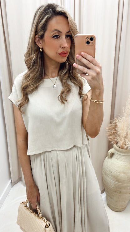 ZOEY TEE CROP AND SKIRT SET (HOT RESTOCK)