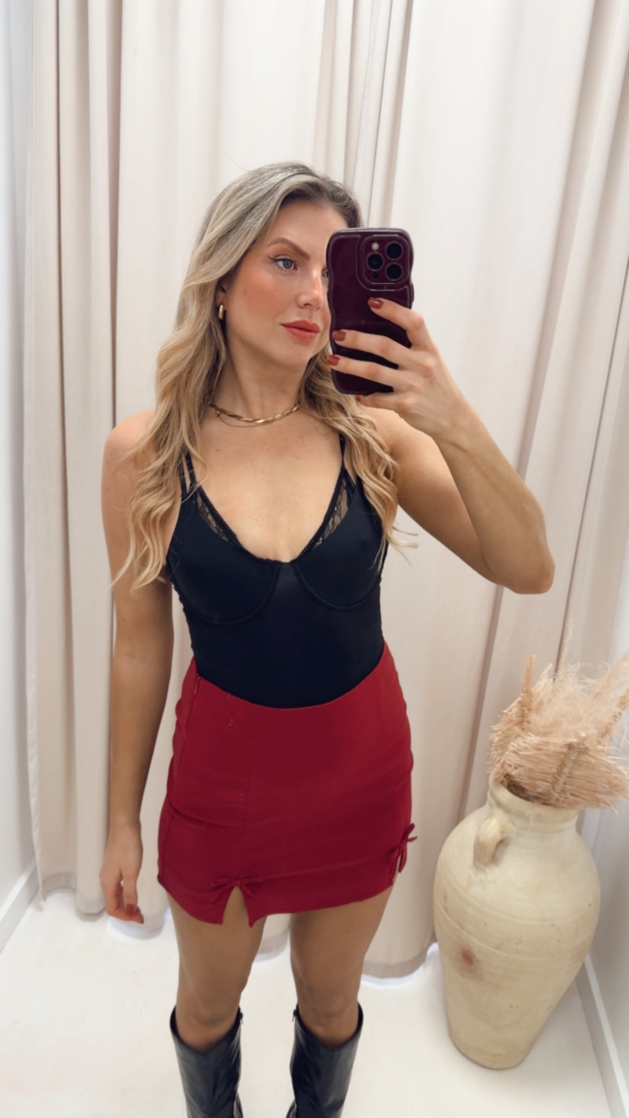 LACE SPAGHETTI STRAP BODYSUIT (BLACK)