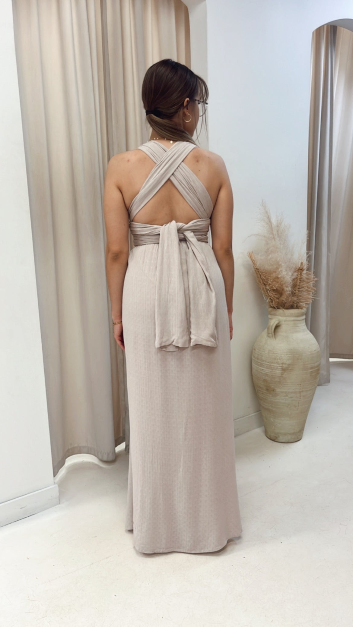 NEW KHALECI MAXI DRESS (TAUPE)