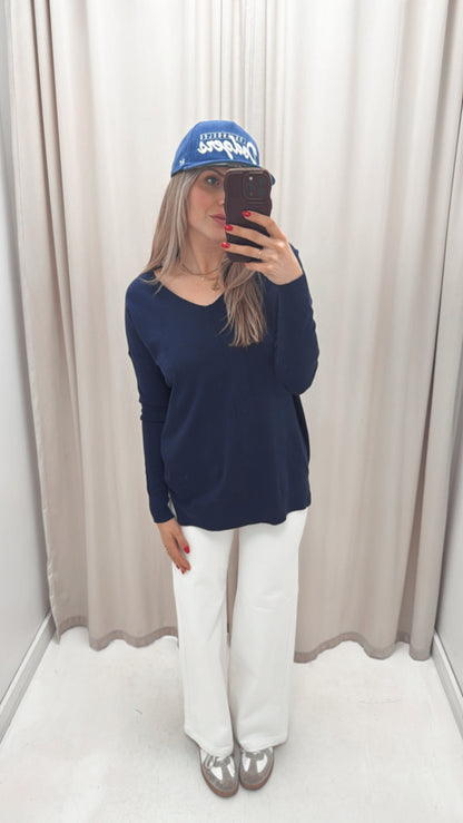 NEW LAYLA SWEATER (NAVY) | BEST SELLER