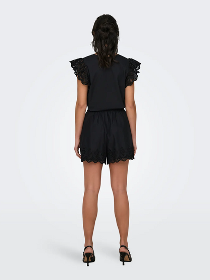 ONLLOU LIFE EMB LOOSE SHORTS WVN | ONLY