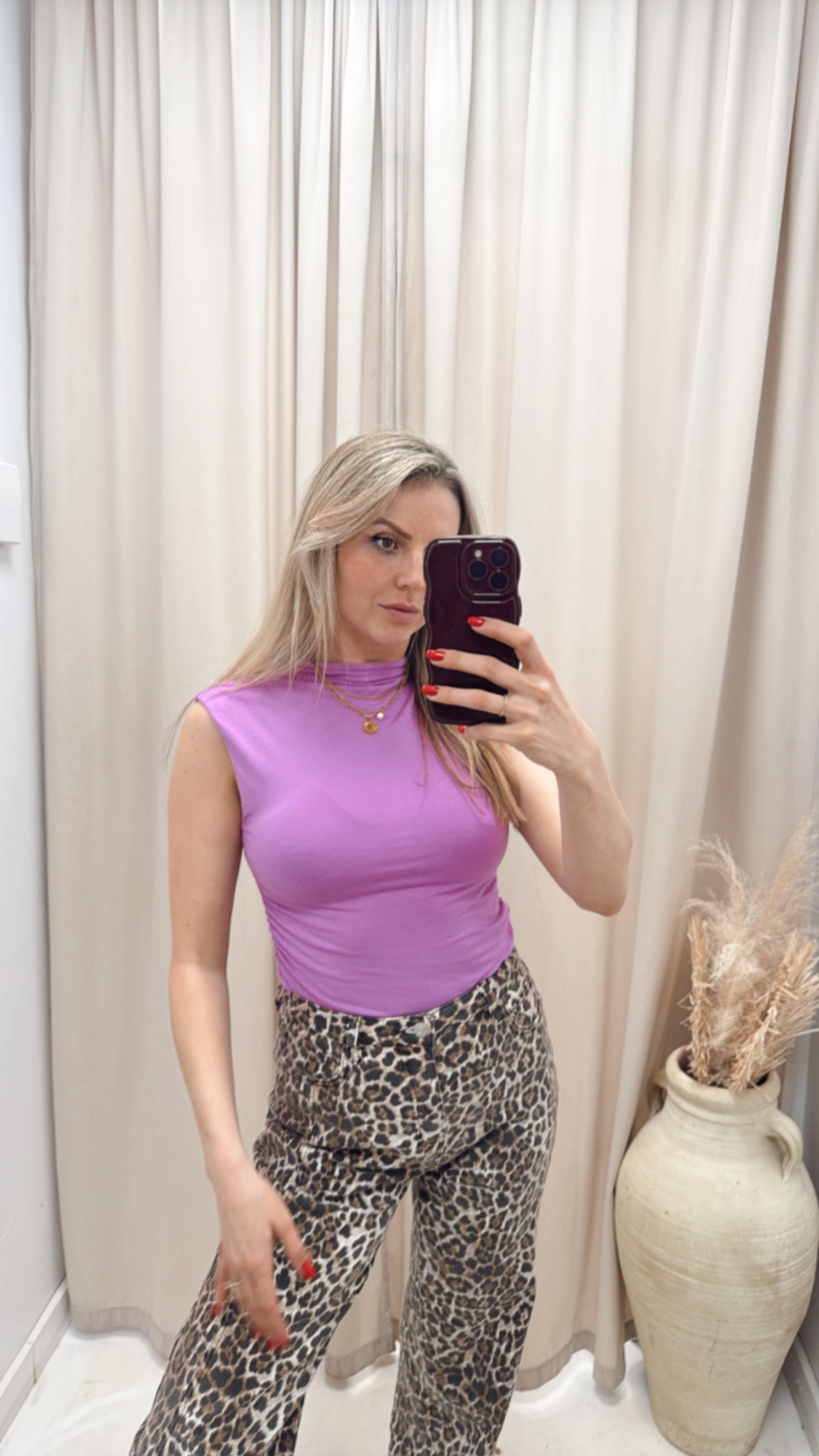 NEW BELISE MOCK NECK TANK (PURPLE)