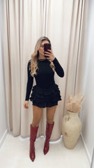 LAYERED FRILL SKORT (BLACK)