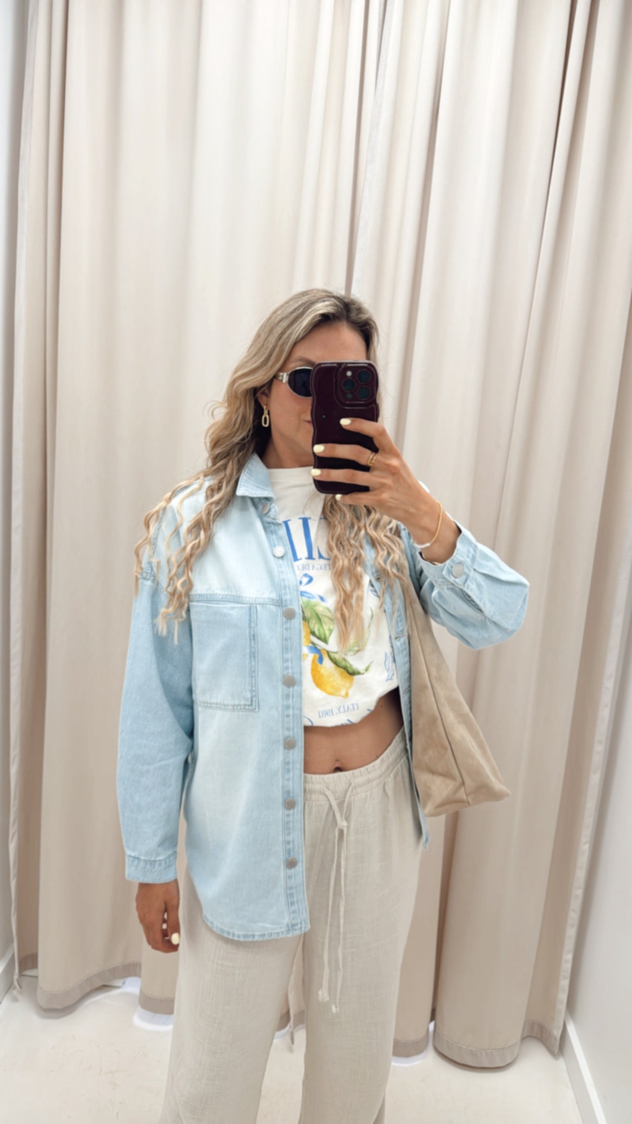 HOLLY DENIM SHACKET (LIGHT WASH)