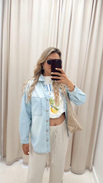 HOLLY DENIM SHACKET (LIGHT WASH)