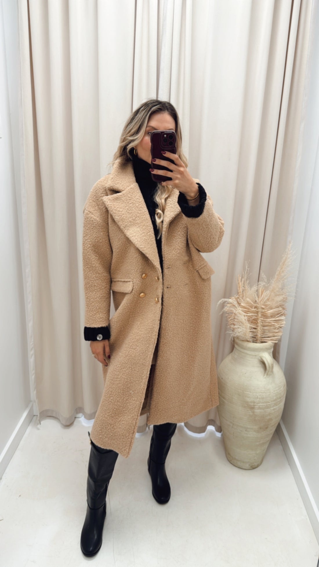 ANASTASIA TEDDY COAT (LATTE&